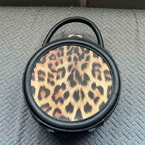 NWOT Round Leopard Handbag